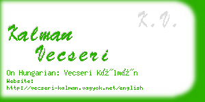 kalman vecseri business card